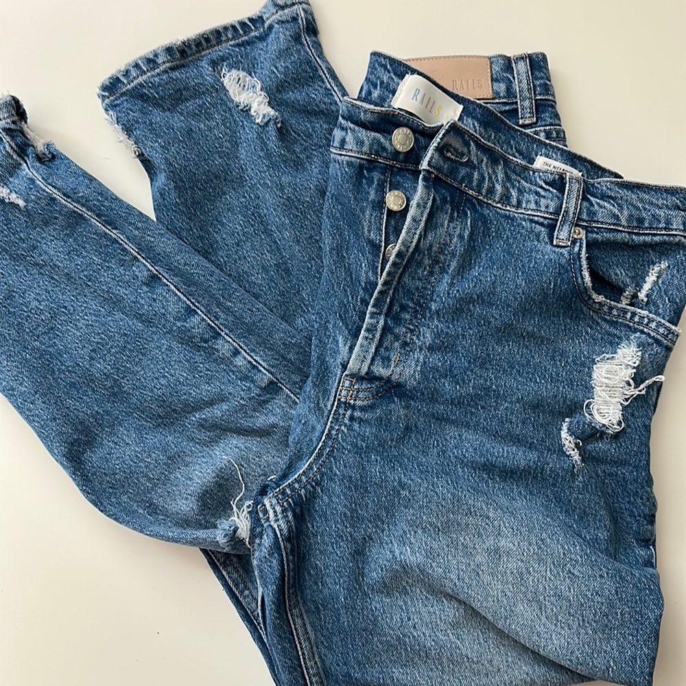 Rails The Melrose Boyfriend Jeans- Classic Slim, distressed